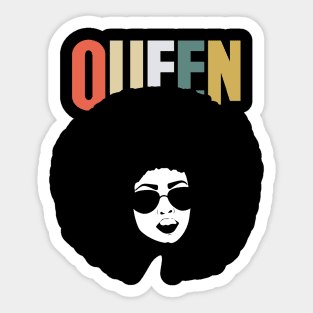 Strong Black Woman Afro Words Art Natural Hair Sticker